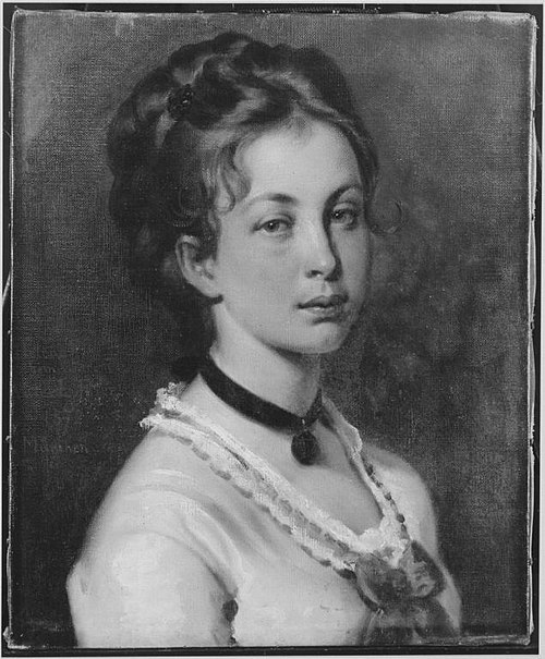 Helene Thiersch, die Tochter des Künstlers, 1872, Ludwig Thiersch