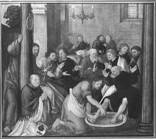 Erster Wettenhauser Altar: Fußwaschung Christi Rückseite: nicht erhalten, 1515, Martin Schaffner