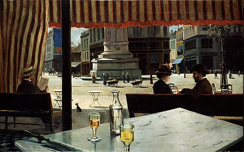 A Square in Paris, 1887, Eliseo Meifrén