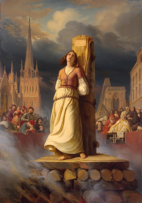 Joan of Arc's Death at the Stake (Right-Hand Part of ''The Life of Joan of Arc'' Triptych), 1843, Hermann Stilke