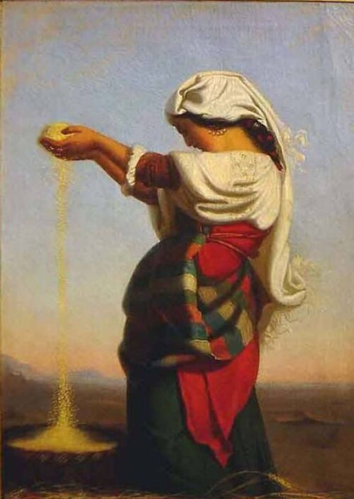 Gleaning the wheat, 1905, Rudolf Lehmann