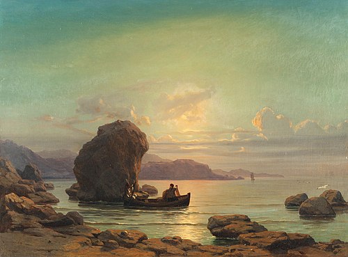 Fishermen off the Coast of Korfu, 1847, Max Schmidt