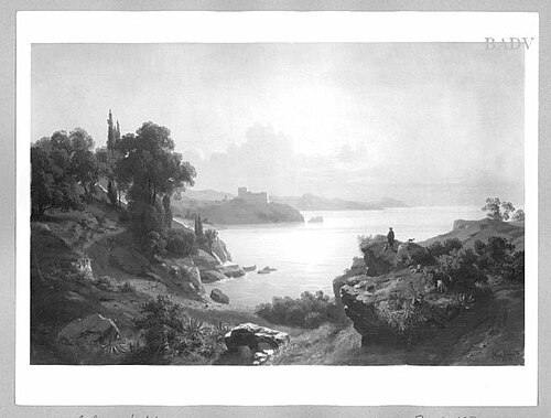 South-landscape with figures, 1850, Max Schmidt
