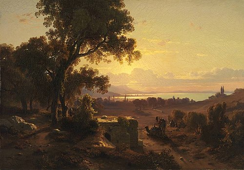 Ansicht von Smyrna, von der Karawanenstraße her gesehen, 1845, Max Schmidt