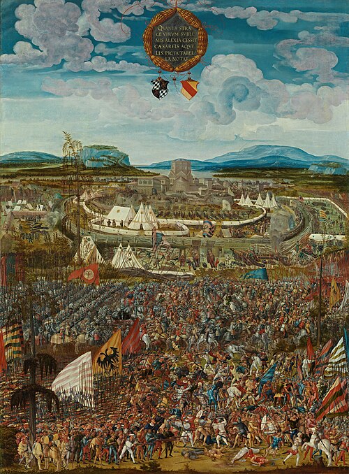 The anachronistic Siege for Battle of Alesia, 1533, Melchior Feselen