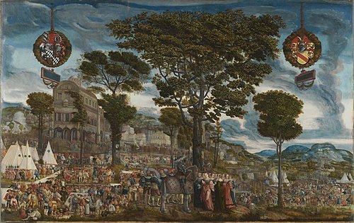 Clélie et ses compagnes devant Porsenna qui leur rend la liberté, 1529, Melchior Feselen