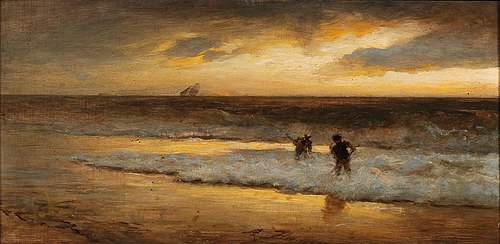 Crab Fishermen on the Beach, 1906, Albert Flamm