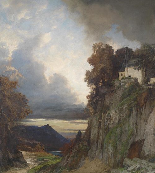 Abendstimmung am Rhein (bei Koblenz), 1906, Albert Flamm