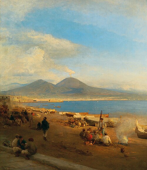A view of the Gulf of Naples from Posilippo, 1906, Albert Flamm