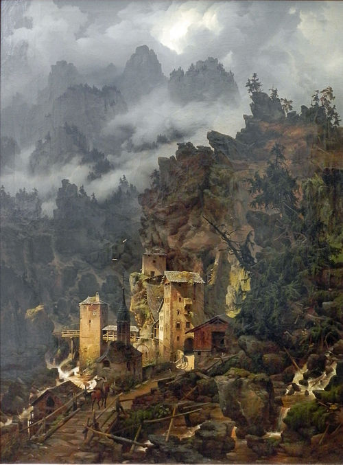 Der Finstermünz-Paß in Tirol, 1830, Karl Eduard Biermann