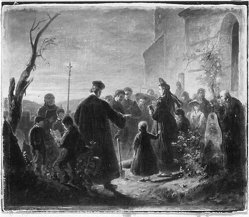 Illustrationen zu Melchior Meyrs "Erzählungen aus dem Ries": Christines Rückkehr, 1865, Karl von Enhuber