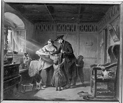 Illustrationen zu Melchior Meyrs "Erzählungen aus dem Ries": Häusliches Glück, 1865, Karl von Enhuber
