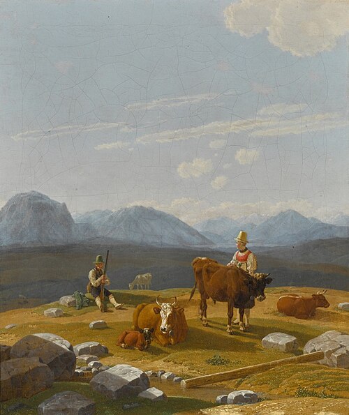 On the Alpine Pasture, , Wilhelm von Kobell