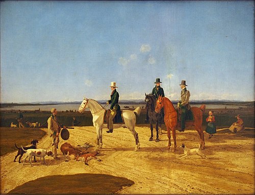 Drei Jäger zu Pferde, 1822, Wilhelm von Kobell