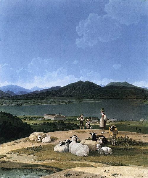 View of Tegernsee, 1833, Wilhelm von Kobell