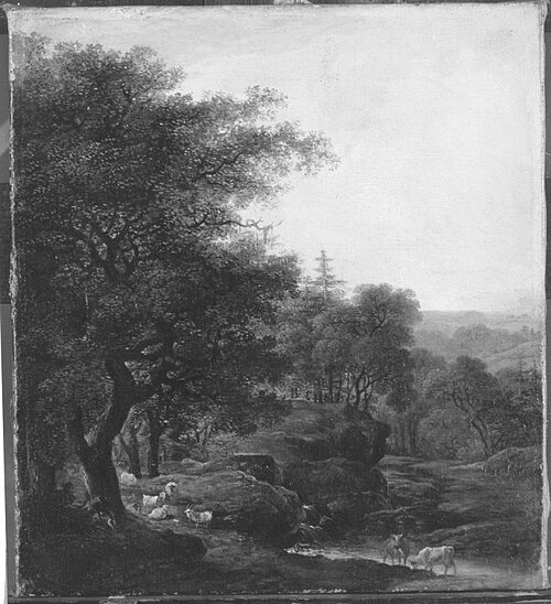 Waldrand mit Herde (zugeschrieben), 1785, Wilhelm von Kobell