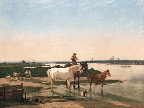 Isar menti táj Münchennél, 1819, Wilhelm von Kobell