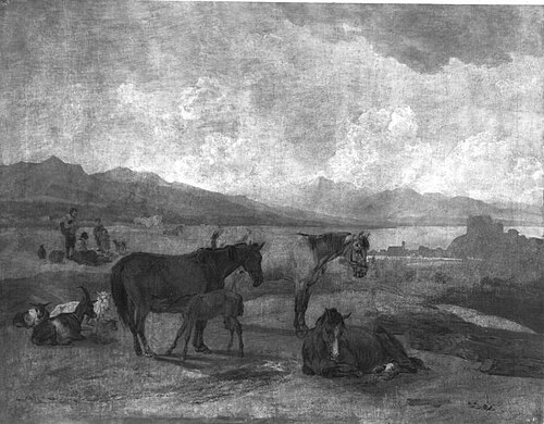 Pferdeweide am Starnberger See, 1819, Wilhelm von Kobell