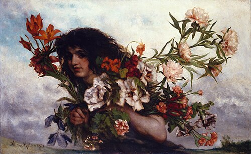 Flower Girl, 1871, Victor Müller