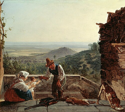 Genre scene in the Roman countryside, 1818, Franz Ludwig Catel