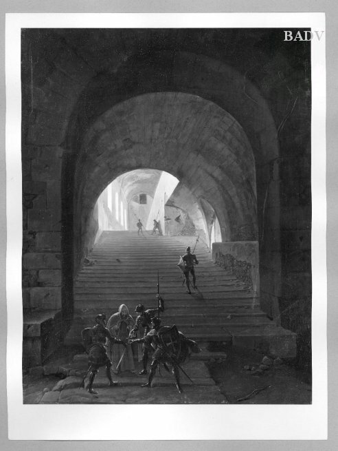 Staircase with 3 Knights swearing, 1803, Franz Ludwig Catel