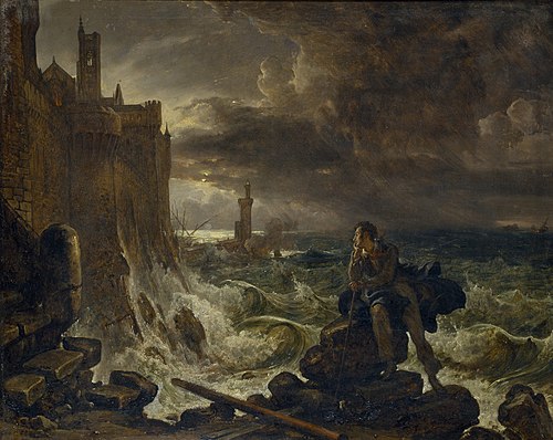 Night Piece from the Closing Scene of „René“ by Chateaubriand, 1820, Franz Ludwig Catel