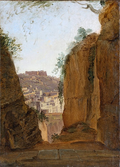 Virgil's Tomb, Naples, 1818, Franz Ludwig Catel