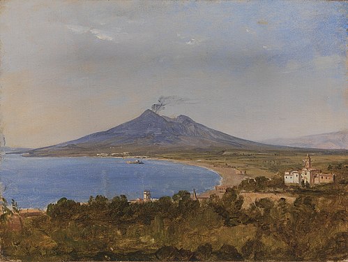 The Gulf of Naples with Vesuvius, 1820, Franz Ludwig Catel