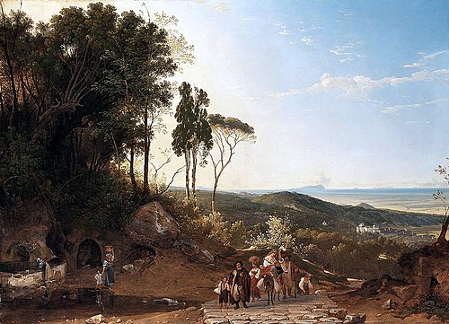 View From Ariccia Against The Sea, 1821, Franz Ludwig Catel