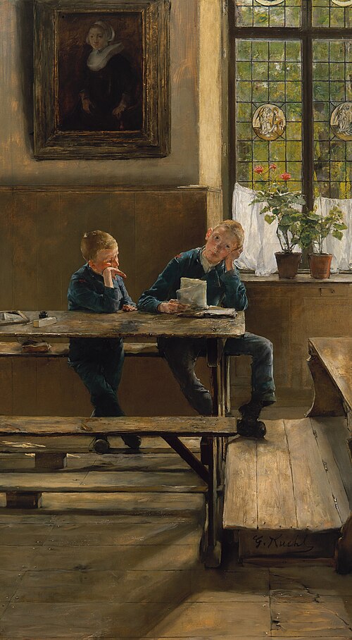 In the orphanage, 1886, Gotthardt Kuehl