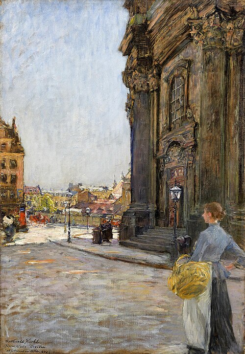 Vor der Kreuzkirche in Dresden, , Gotthardt Kuehl