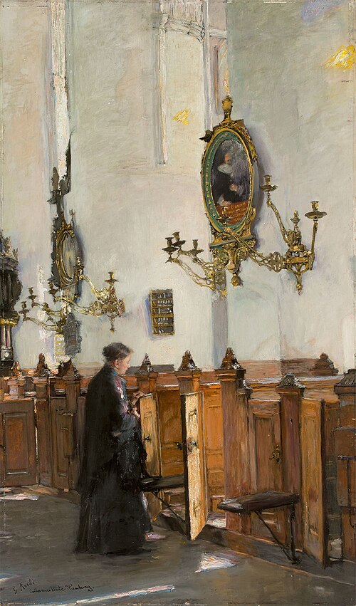 In der Katharinenkirche in Hamburg, 1890, Gotthardt Kuehl