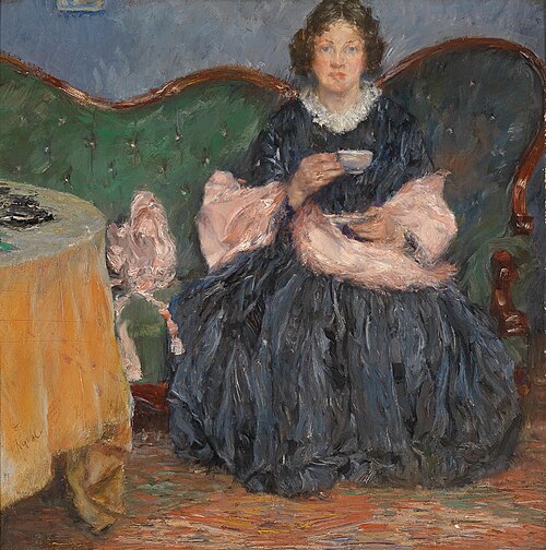 Dame auf Sofa, , Gotthardt Kuehl