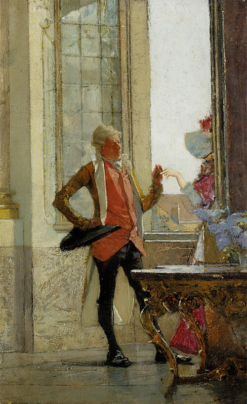 Galantes Paar am Fenster., 1915, Gotthardt Kuehl
