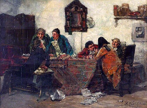 The Dispute, 1881, Gotthardt Kuehl