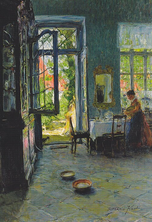 The garden room, 1897, Gotthardt Kuehl