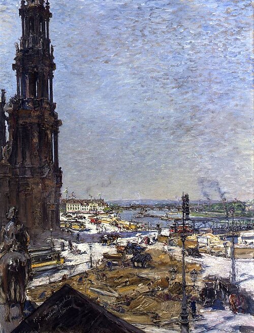 The bridge construction, 1910, Gotthardt Kuehl