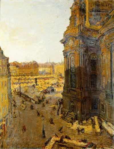 Dresden Pottery Market, 1913, Gotthardt Kuehl