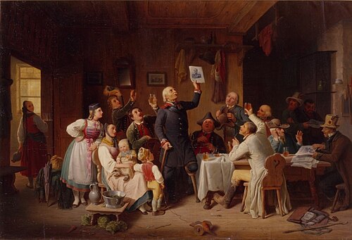 Trunk auf das Wohl König Wilhelms I. von Württemberg, 1849, Heinrich von Rustige