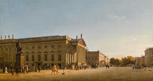 The Royal Opera, Unter den Linden, Berlin, 1845, Eduard Gaertner