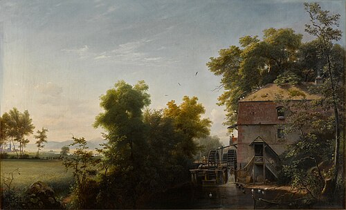 The Water Mill at Heilsberg, 1846, Eduard Gaertner