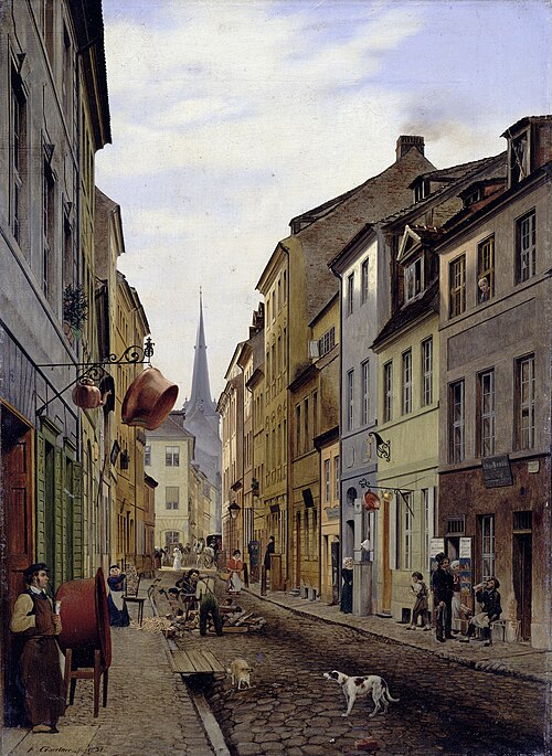 Parochialstrasse in Berlin, 1831, Eduard Gaertner