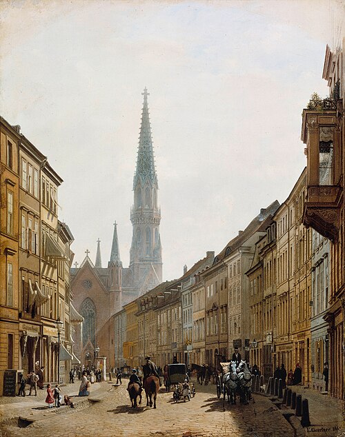 The Brüderstraße, 1863, Eduard Gaertner