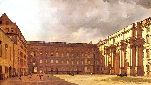Eosanderhof des Koeniglichen Schlosses Berlin, 1830, Eduard Gaertner