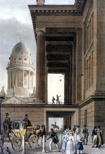 Въезд в королевский драматический театр, 1830, Eduard Gaertner