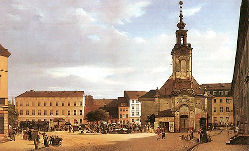 Шпиттельмаркт в Берлине, 1833, Eduard Gaertner