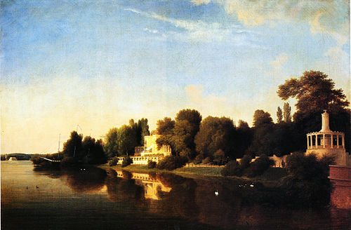 Casino und Große Neugierde in Glienicke, 1848, Eduard Gaertner