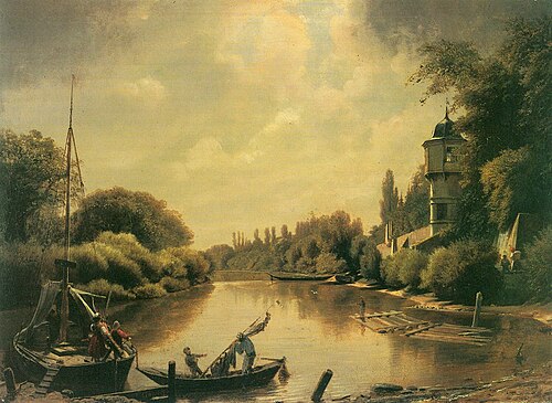 Прогулка у Барби на Эльбе, 1864, Eduard Gaertner