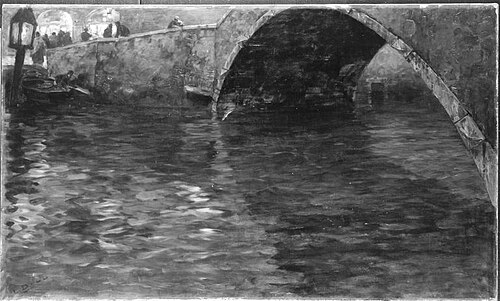 Ponte San Andrea in Chioggia, 1893, Ludwig Dill