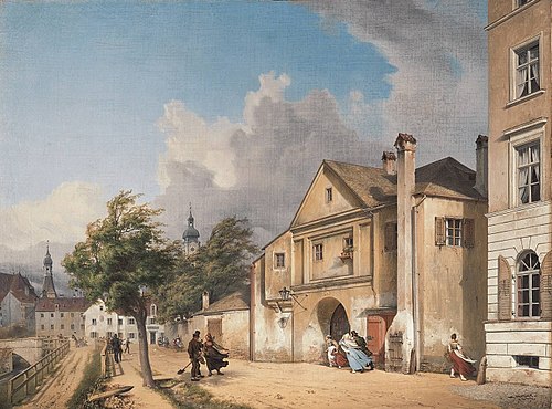 Das ehemalige Einlasstor in München, 1842, Michael Neher